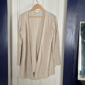 Garnet Hill open cashmere cardigan